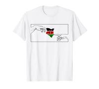 Silhouette Kenyan flag Michelangelo hands Kenya T-Shirt