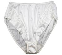 Silhouette Lingerie ' Cascade ' Full Brief Satin Knickers with Lace (3103) (M (12), Pearl)