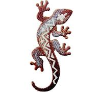Silhouette Lizard Patch Embroidered Biker Applique Iron On Sew On Emblem