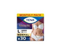 Silhouette Low Waist Underwear Large Normal for Moderate Bladder Weakness 30 Pairs of Incontinence Pants 5 x 6 Packs for Women Fits Waist 95cm 125cm