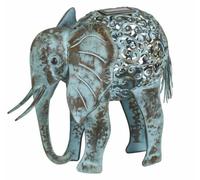 Solar Powered Metal Elephant Silhouette LED Light Decorative Garden Figure Decor