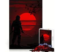 Silhouette Ninja with Swords at Sunset 1000 Piece Jigsaw Puzzles for Adults Sharp Logic Toy Home Leisure Tight Cut Heartfelt Gift 50x75cm