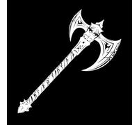 Silhouette of a Battle Axe Stock Design Mural and Wall Vinyl Decal 67.2x67.4cm Tattoo Culture White