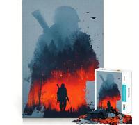 Silhouette of A Soldier in War 1000 Piece Jigsaws for Teenagers Puzzle Think Toy Stress Relief Sharp Cut Santa Wish List 38x26cm