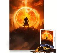 Silhouette of A Warrior 1000 Piece Jigsaws for Teenagers Puzzle Think Toy Stress Relief Sharp Cut Santa Wish List 38x26cm