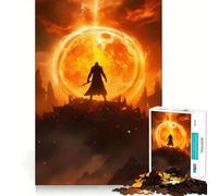Silhouette of A Warrior 1000 Piece Jigsaws for Teenagers Puzzle Think Toy Stress Relief Sharp Cut Santa Wish List 38x26cm