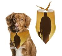 Silhouette of an Old Man Dog Bandanas - Cute Pet Scarf for Dogs Cats Triangle Kerchief Bibs Soft Breathable Pet Bandanas Fashion Accessory for Puppy Small Medium Large Pets