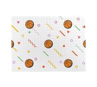 Silhouette Of Basketball,500 Pieces Puzzles for Adults-Wooden Jigsaw Puzzle for Adults Elderly