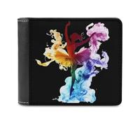 Silhouette of Dancer and Ballerina Printed Bifold Wallet with Hidden Compartments Pocket Money and Credit Card Holder for Men Women