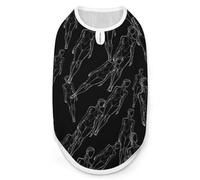 Silhouette of Full Body Woman Cute Dog Shirt Sleeveless Soft Breathable Pet Apparel Tank Top Summer Cool M