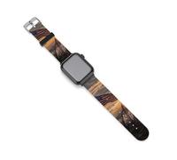 Silhouette of Soldiers with U.S Flag Watch Bands Replacement Silicone Straps Sport Wristbands Compatible for Apple Watch 38mm/40mm