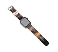 Silhouette of Soldiers with U.S Flag Watch Bands Replacement Silicone Straps Sport Wristbands Compatible for Apple Watch 42mm/44mm