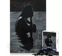 Silhouette of Sorrow 1000 Piece Jigsaws for Teenagers Mind Exercise Toy Mental Relax Design Assembly Santa Wish List 38x26cm