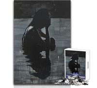 Silhouette of Sorrow 1000 Piece Puzzle For Adults Play And Learn Smart Activity Unique Heartfelt Celebration Gift Size 38x26cm