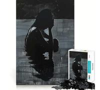 Silhouette of Sorrow Jigsaw Puzzle 1000 Piece for Teenagers Recall Upgrade Relax Mind Clear Cut Fine Art Piece 50x75cm