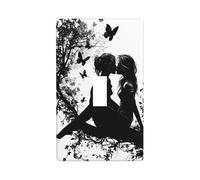 Silhouette of Two Girls Kissing Light Switch Cover Decorative Single Toggle 1 Gang Wall Plate for Kitchen Farmhouse Bedroom Bathroom Art Decor
