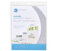 Silhouette Printable Heat Transfer Material for Light Fabrics, White