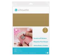 Silhouette Printable Scratch-Off Sticker Sheets, Gold, 8.5 x 11-Inch