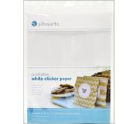 Silhouette Printable White Sticker Paper, 8.5"X11", 8 Count
