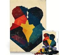 Silhouette Queer Couple Kiss Jigsaw Puzzle for Adults 1000 Pieces Mind Exercise Toy Together Fun Precision Cut Unique Gift 38x26cm