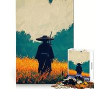 Silhouette Samurai Field Jigsaw Puzzle for Adults 1000 Pieces Mind Exercise Toy Together Fun Precision Cut Unique Gift 38x26cm