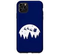 Silhouette Santa's Sleigh Flying Through The Sky Case for iPhone 11 Pro Max