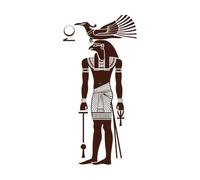 Silhouette Single Ancient Egyptian Hieroglyphs Symbol Logo only Lettering Decals 54.4x110.7cm Self Adhesive Coffee