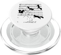 Silhouette Squirrels on Sheet Music PopSockets PopGrip for MagSafe