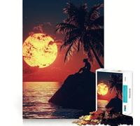 Silhouette Sunset 1000 Piece Jigsaw Puzzle for Teenagers Mind Game Toy Stress Release Neat Cut Artistic Gift 50x75cm
