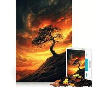 Silhouette Tree Sunset 1000 Piece Jigsaw Puzzles for Teenagers Jigsaw Mental Logic Toy Leisure Time Fine Edge 50x75cm