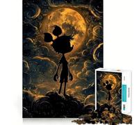 Silhouette Under A Full Moon 1000 Piece Jigsaw Puzzle for Teenagers Recall Upgrade Calm Mind Clear Cut Art Collectible 50x75cm