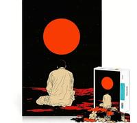 Silhouette Under Red Moon Puzzles for Adults 1000 Pieces Strengthen Memory Stress Relief Smooth Edge Heartfelt Gift 50x75cm