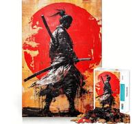 Silhouette Warrior Graffiti Artwork 1000 Pieces Jigsaw Puzzles for Adults Think Smart Toy Quiet Fun Accurate Cut 38x52cm