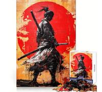 Silhouette Warrior Graffiti Artwork Adults Puzzles 1000 Piece Jigsaws Strengthen Memory Quiet Calm Clean Edge Art Collectible 38x26cm