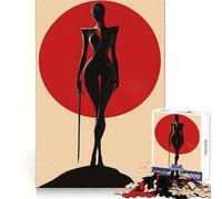 Silhouette Warrior Hard Jigsaw Puzzle for Adults 1000 Pieces Logic Toy Family Bond Precision Cut Warm Surprise 38x26cm
