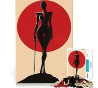 Silhouette Warrior Hard Jigsaw Puzzle for Adults 1000 Pieces Logic Toy Family Bond Precision Cut Warm Surprise 38x26cm