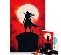Silhouette Warrior Hard Jigsaw Puzzle for Adults 1000 Pieces Logic Toy Family Bond Precision Cut Warm Surprise 38x52cm