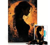 Silhouette Woman Moon 1000 Piece Jigsaw Puzzles for Adults Pure Logic Toy Soothing Fun Sharp Cut Amazing Present 50x75cm