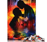 Silhouettes In Rainbow Water 1000 Pieces Puzzles for Adults & Teenager Teenager Man Woman Gift 1000pcs (38x26cm)