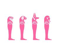 Silhouettes of King and Queen on Egyptian Papyrus offering Sacrifices to The Gods Ancient Egyptian Gods Mural and Wall Vinyl Decal 57.6x93.3cm Removable Without Leaving Glue Pink