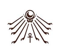 Silhouettes of King and Queen on Egyptian Papyrus offering Sacrifices to The Gods Ancient Egyptian Gods Mural and Wall Vinyl Decal 60.8x80.5cm Removable Without Leaving Glue Coffee