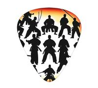 Silhouettes of Martial Print Guitar Pick,12 Pack,Includes Thin,Medium,Heavy Gauges,Suitable for guitar,ukulele