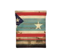 Silhouettes Of Martial Print Leather Coin Purse, Small Change Pouch Wallet,Squeeze Coin Purse Pouch For Men Women, Puerto Rico Flag, One Size, Fashion