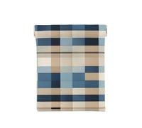 Silhouettes Of Martial Print Leather Coin Purse, Small Change Pouch Wallet,Squeeze Coin Purse Pouch For Men Women, Blue Beige Square Pattern, One Size, Fashion