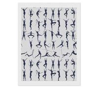 Silhouettes Rhythmic Gymnastics Diamond Art Kits Round Full Drill Diamond Painting Pictures Wall Arts Adults 12"x16"