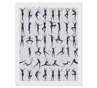 Silhouettes Rhythmic Gymnastics Diamond Art Kits Round Full Drill Diamond Painting Pictures Wall Arts Adults 16"x20"