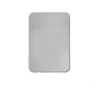 Silic Coffee Machine Mat 60x40cm, Raised Countertop Protection Pad, Non-Slip Dish Drying Drain Mat for Kitchen Bar(Gray)