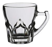 Silica 6-Pack Small 180ml Clear Crystal Glass Tea Cups | Dishwasher Safe Turkish/Irish Coffee Mugs for Hot Drinks | Coffee/Tea Mug Set and Housewarming Gift | 8cm Wide Coffee Glasses Set for 6