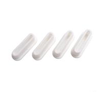 Silicagel Sink Overflow Cap, Oval Basin Hole Cover Trim for 48mm Drain, Reusable Decorative for Bathroom and Kitchen, White 4 Pack