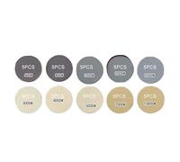 Silicon Carbide Sanding Discs, 50PCS 3-Inch Wet Dry Sandpaper Assorted Grits 600-10000 for Auto Metal Wood Polishing, Flocking Back Anti-Clog Flexible